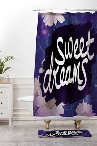 Leah Flores Sweet Dreams 1 Shower Curtain And Mat