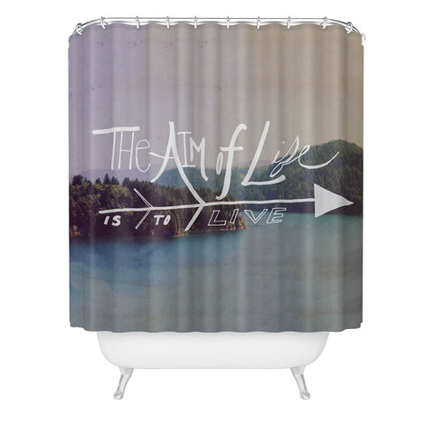 Leah Flores The Aim Of Life Shower Curtain