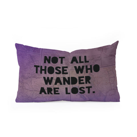 Leah Flores Those Who Wander Oblong Throw Pillow