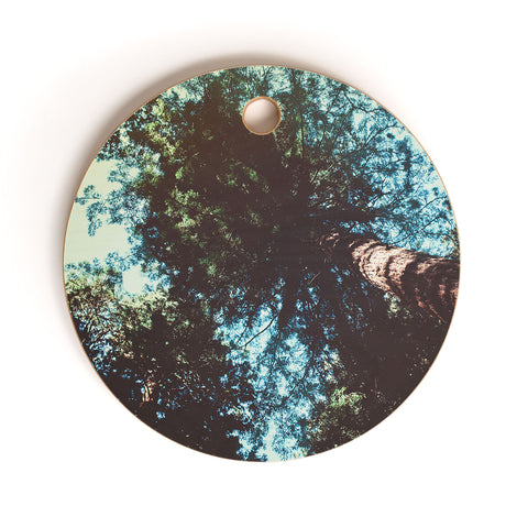 Leah Flores Treetops Cutting Board Round
