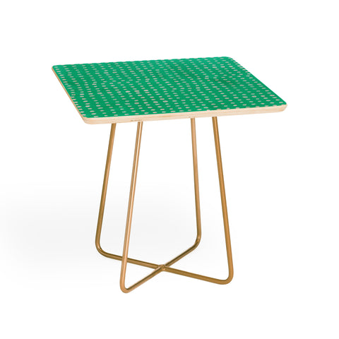 Leah Flores Turquoise Scribble Dots Side Table