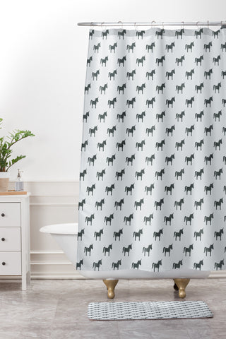 Leah Flores Unicorn Party Shower Curtain And Mat