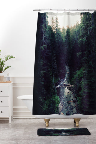 Leah Flores Wanderlust Tapestry Shower Curtain And Mat