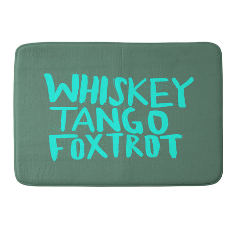 Leah Flores Whiskey Tango Foxtrot Memory Foam Bath Mat