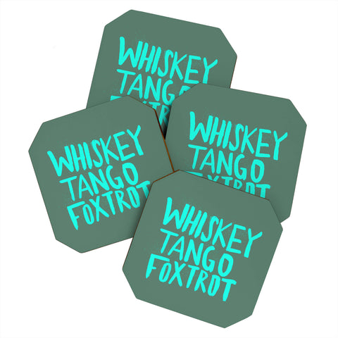 Leah Flores Whiskey Tango Foxtrot Coaster Set