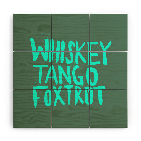 Leah Flores Whiskey Tango Foxtrot Wood Wall Mural