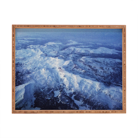 Leah Flores Winter Mountain Range Rectangular Tray
