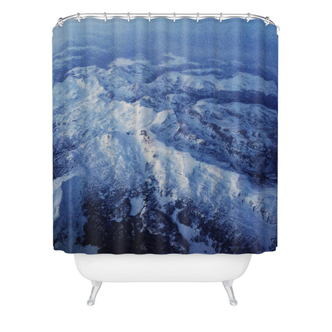 Leah Flores Winter Mountain Range Shower Curtain