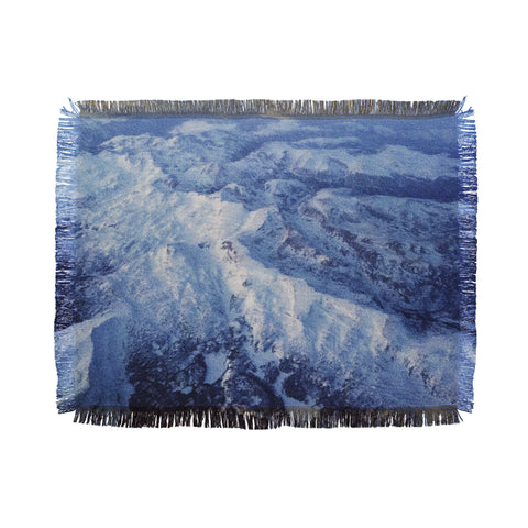 Leah Flores Winter Mountain Range Throw Blanket