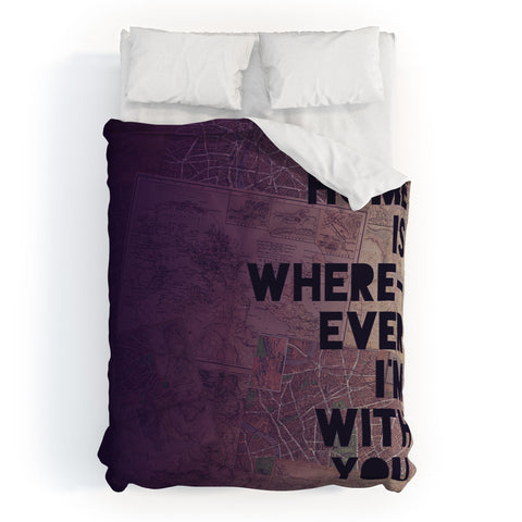 Leah Flores With You Duvet Cover