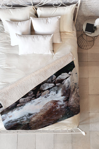 Leah Flores Yosemite Creek Fleece Throw Blanket
