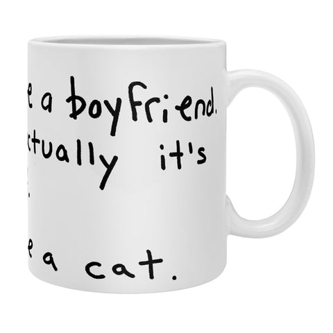 Leeana Benson Boyfriend vs Cat Coffee Mug