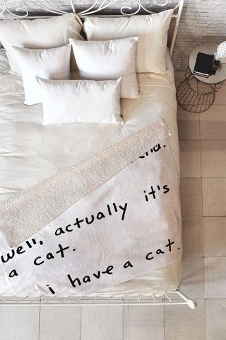 Leeana Benson Boyfriend vs Cat Fleece Throw Blanket