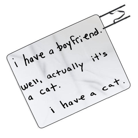 Leeana Benson Boyfriend vs Cat Picnic Blanket
