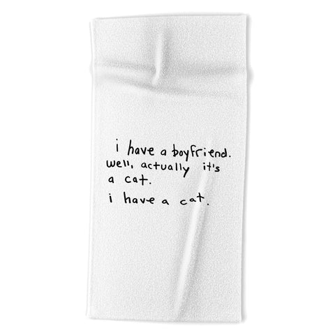 Leeana Benson Boyfriend vs Cat Beach Towel