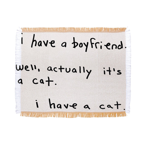 Leeana Benson Boyfriend vs Cat Throw Blanket