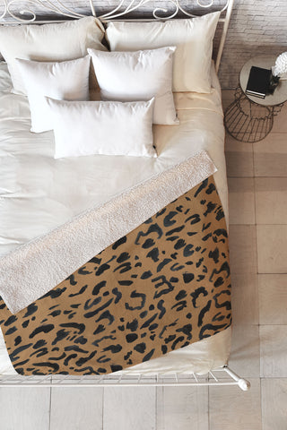 Leeana Benson Cheetah Print Fleece Throw Blanket