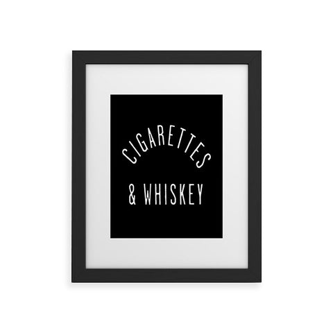 Leeana Benson Cigarettes N Whiskey Framed Art Print
