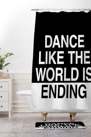 Leeana Benson Dance Like the World Is Ending Shower Curtain And Mat