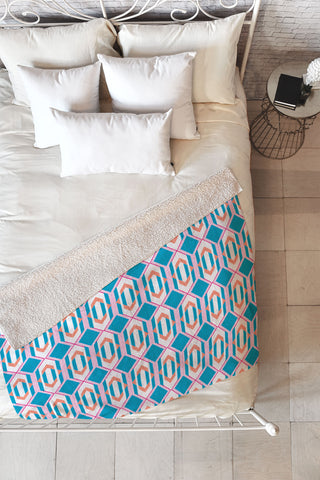 Leeana Benson Diaper Pattern Fleece Throw Blanket
