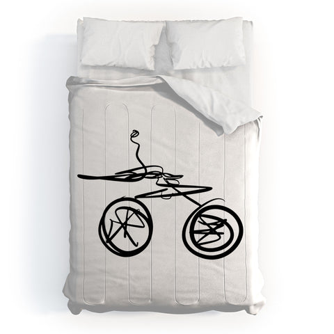 Leeana Benson Girl On Bike Comforter