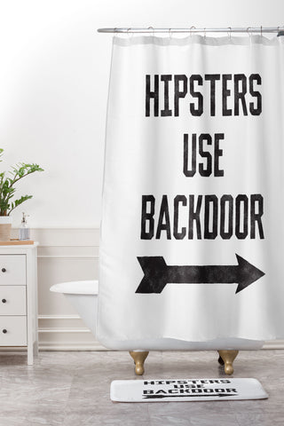 Leeana Benson Hipsters Use Back Door Shower Curtain And Mat