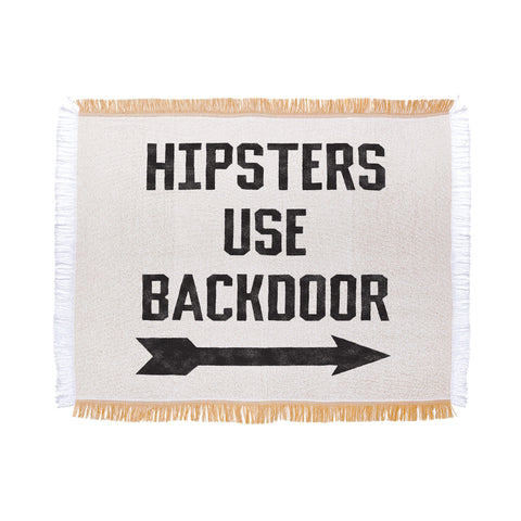 Leeana Benson Hipsters Use Back Door Throw Blanket