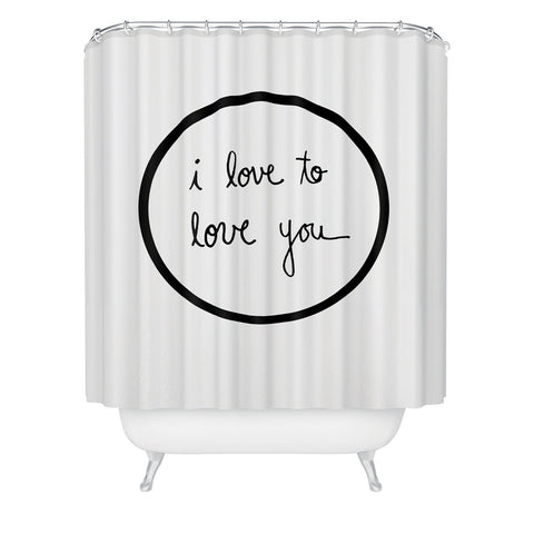 Leeana Benson I Love To Love You Shower Curtain