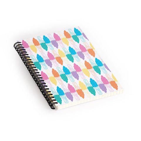 Leeana Benson Ice Cream Color Pattern Spiral Notebook