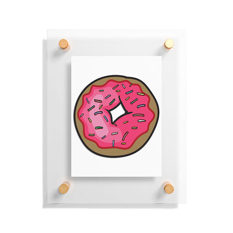 Leeana Benson Strawberry Frosted Donut Floating Acrylic Print