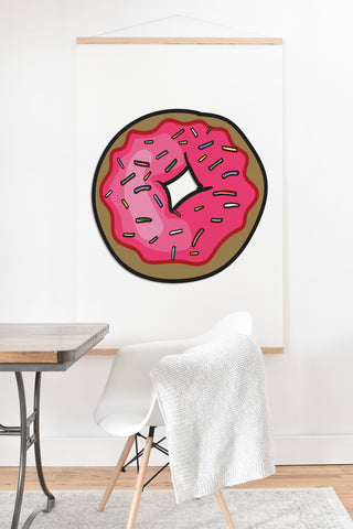 Leeana Benson Strawberry Frosted Donut Art Print And Hanger