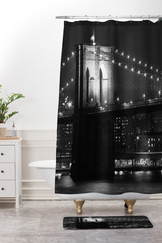 Leonidas Oxby Brooklyn Bridge 125 Shower Curtain And Mat