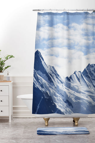 Lisa Argyropoulos Alaskan Blue Shower Curtain And Mat