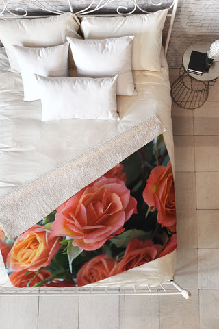 Lisa Argyropoulos Autumn Rose Fleece Throw Blanket
