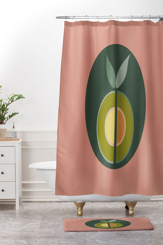 Lisa Argyropoulos Avocado Enlightenment Shower Curtain And Mat