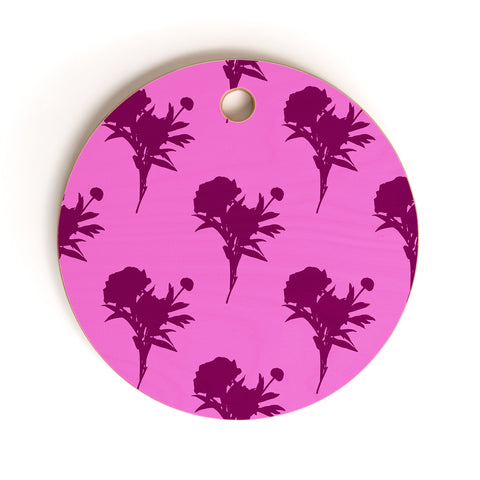 Lisa Argyropoulos Be Bold Peony Cutting Board Round
