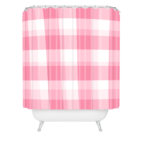 Lisa Argyropoulos Berry Sweet Checks Shower Curtain