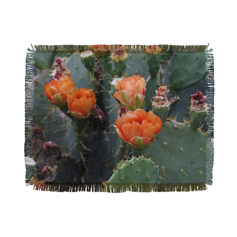 Lisa Argyropoulos Blooming Prickly Pear Throw Blanket
