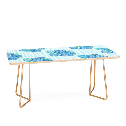 Lisa Argyropoulos Blue Hibiscus Coffee Table