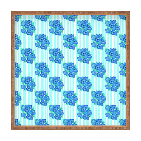 Lisa Argyropoulos Blue Hibiscus Square Tray