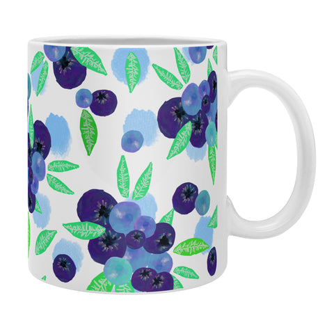 Lisa Argyropoulos Blueberries And Dots On White Coffee Mug