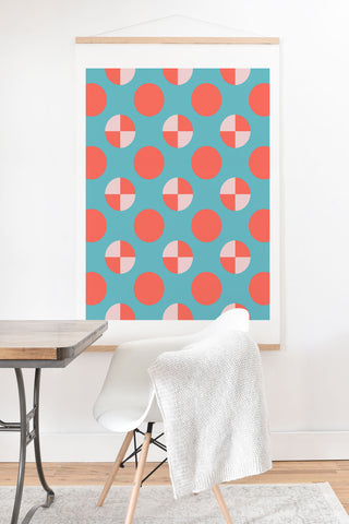Lisa Argyropoulos Blushed Coral Dots Art Print And Hanger