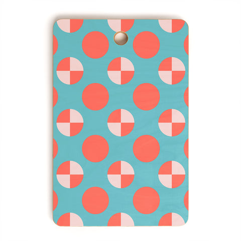 Lisa Argyropoulos Blushed Coral Dots Cutting Board Rectangle