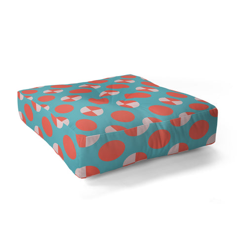 Lisa Argyropoulos Blushed Coral Dots Floor Pillow Square