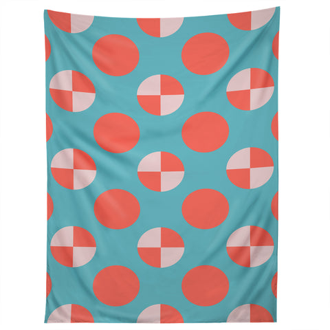 Lisa Argyropoulos Blushed Coral Dots Tapestry