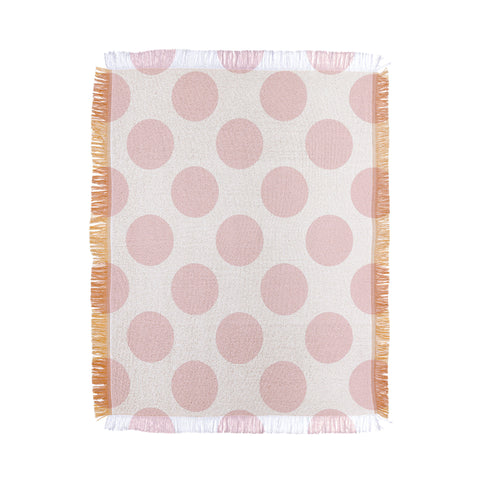 Lisa Argyropoulos Blushed Kiss Dots Throw Blanket