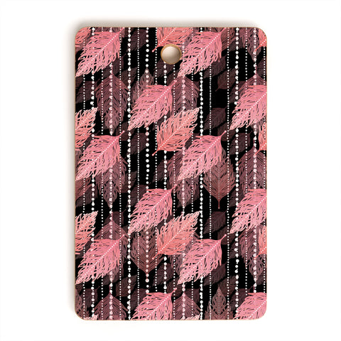 Lisa Argyropoulos Boho Blush and Beads Noir Cutting Board Rectangle