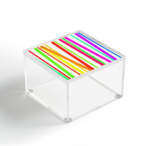 Lisa Argyropoulos Bold Rainbow Stripes Acrylic Box