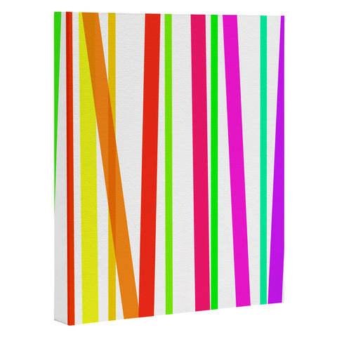 Lisa Argyropoulos Bold Rainbow Stripes Art Canvas