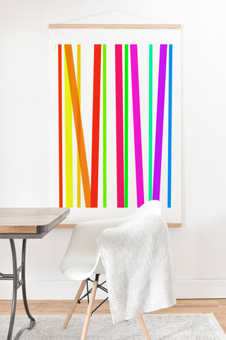 Lisa Argyropoulos Bold Rainbow Stripes Art Print And Hanger